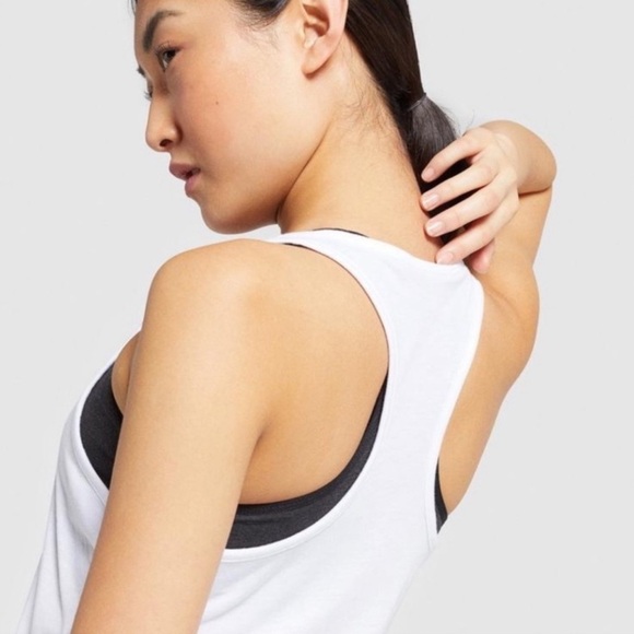 Gymshark Training Oversized Vest Size Small White Dry Moisture Wicking - Picture 11 of 11